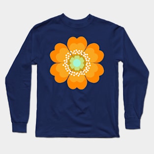 Retro 70s Flower Long Sleeve T-Shirt